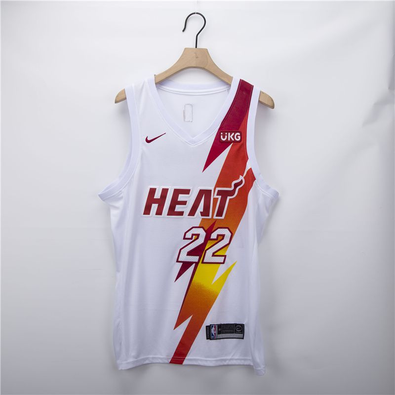 Men Miami Heat #22 Butler White Game Nike 2021 NBA Jersey